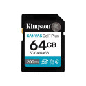 Kingston Canvas Go! Plus 64 GB SD mälukaart klass 10, UHS-I, U3, V30