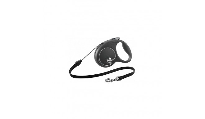 Trixie Flexi BLACK DESIGN inertsiaalne rihm koertele, nöörrihm, S: 5 m (12 kg)