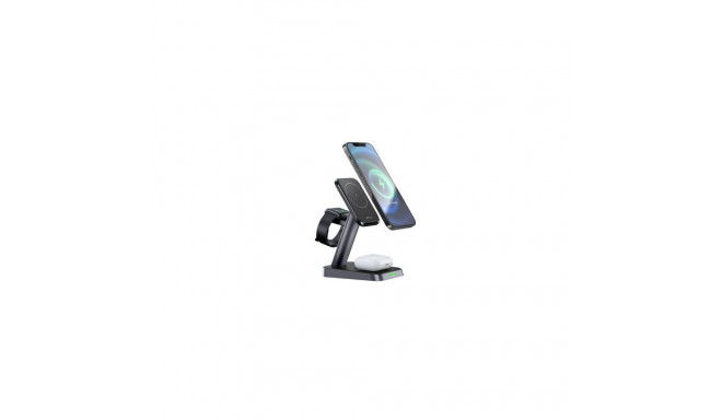 Acefast E3 desktop three-in-one wireless charging stand Black
