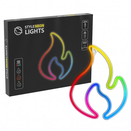 Manta SNL58RGB Stile Neon Light FLAME Damaged Box