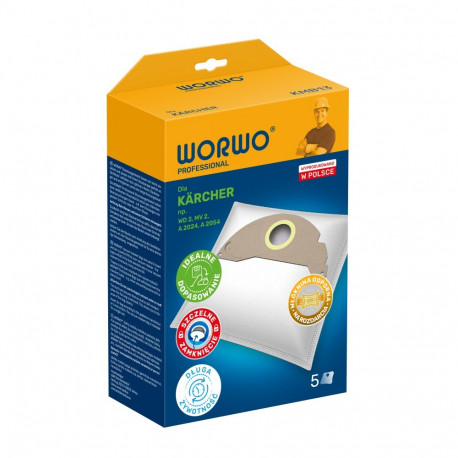 Dulkių siurblių maišeliai WORWO  KARCHER 6904322 / KMB13K