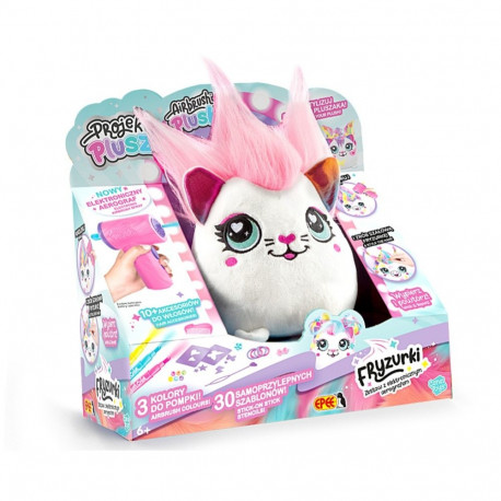 Maskotka projekt plusz fryzurki - zestaw z elektronicznym aerografem - klejnotka