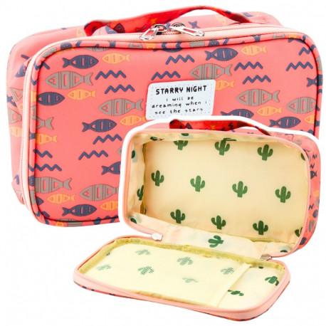 koolipinal korraldaja mahukas lisatasku kalad roosa 21,5cm