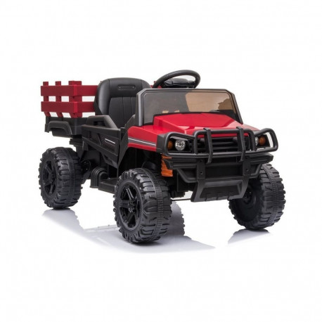 Laste elektriauto BDM0926 LED-tuled MP3 kaugjuhtimispult, punane