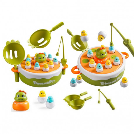 dinosauruste püüdmise mäng õngeridvad tarvikud puidust roheline