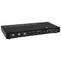 Techly switch 4-port HDMI/USB KVM 4x1 with audio