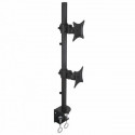 Double twin desk LCD / LED desk stand 13-27 inch double, black