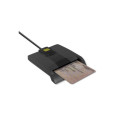 Card Reader - Qoltec 50634 Intelligent Smart ID Chip USB Type-C 1.00m Cable