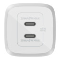 Charger - Belkin WCH011vfWH 45W Dual USB-C Fast Charging White