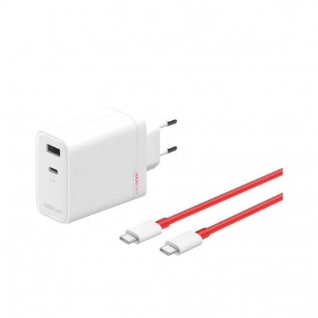Charger - OnePlus SUPERVOOC 120W USB-A & USB-C with Cable White