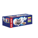 Wet Cat Food - PREVITAL XXL BOX Flavor Mix With Chicken, Veal, Salmon, Liver in Gravy  48 x 100g
