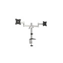 Dual Monitor Stand - Maclean MC-714 13-27" Aluminum Black