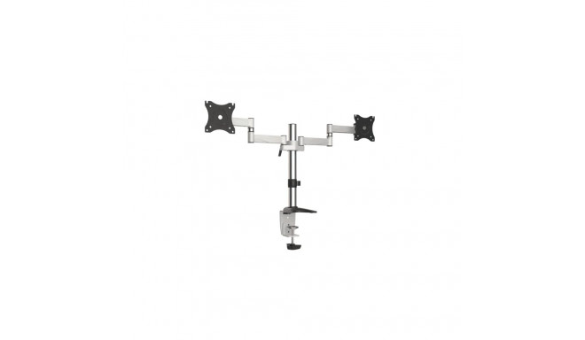 Dual Monitor Stand - Maclean MC-714 13-27" Aluminum Black