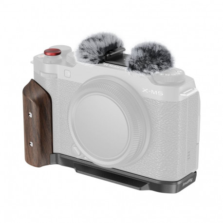 SmallRig 5260 L-Shape Mount Plate with Wooden Handle for FUJIFILM X-M5 Black