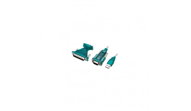 LogiLink USB 2.0 cable, USB-A/M to DB9/M + DB25/M (RS232), Win 11, 1.3 m