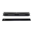 Equip 19&quot; Rack Mount Cable Management Panel, Black
