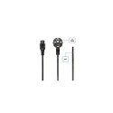 Gembird PC-186-ML12-1M power cable Black CEE7/7 C5 coupler