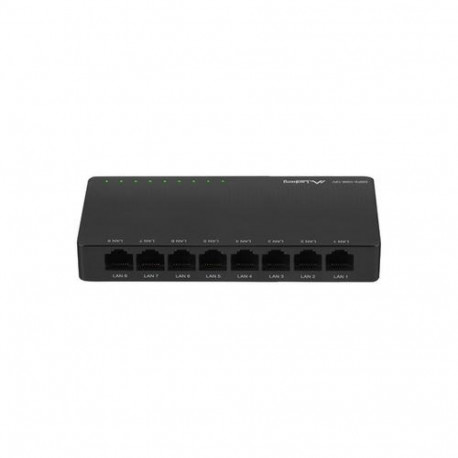 Lanberg DSP2-1008-12V network switch Unmanaged Gigabit Ethernet (10/100/1000) Black