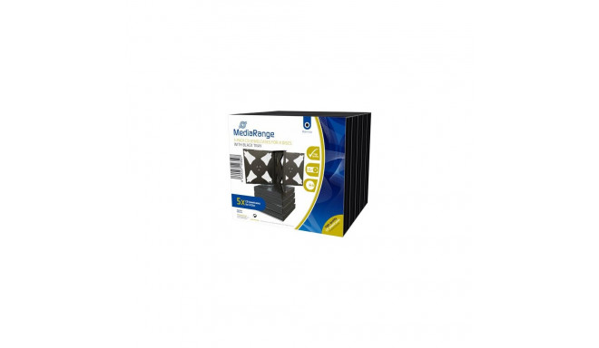 MediaRange BOX34-4 optical disc case Jewel case 4 discs Black