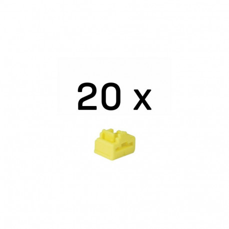 Lindy RJ-45 Port Blockers (Without Key) - Pack of 20, Yellow