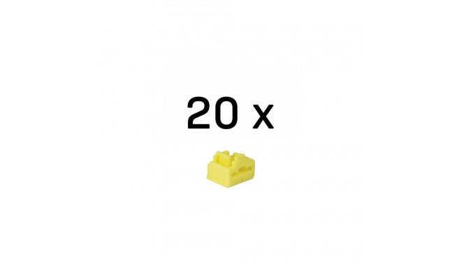 Lindy RJ-45 Port Blockers (Without Key) - Pack of 20, Yellow