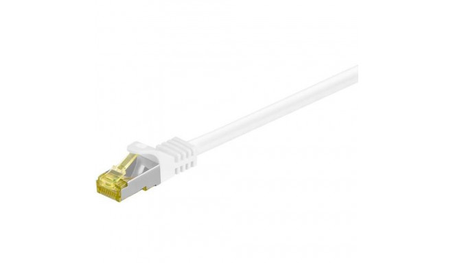 Goobay RJ45 Patch Cord CAT 6A S/FTP (PiMF), 500 MHz, with CAT 7 Raw Cable, white, 1m