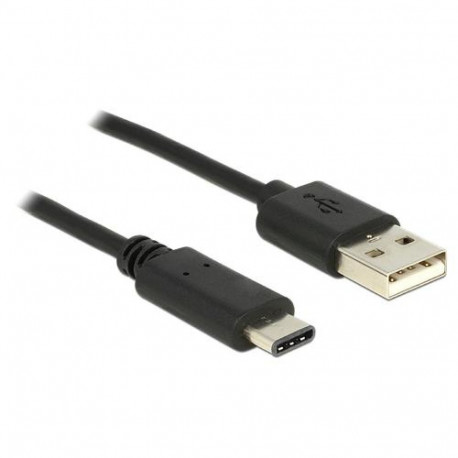 DeLOCK 0.5m, USB2.0-A/USB2.0-C USB cable USB A USB C Black