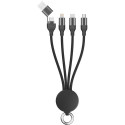 2GO 797363 USB cable USB A/USB C USB C/micro-USB B/Lightning Black