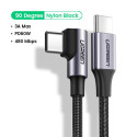 UGREEN USB-C to Nurga USB2.0-C Ümar Kaabel 1m Hall Must