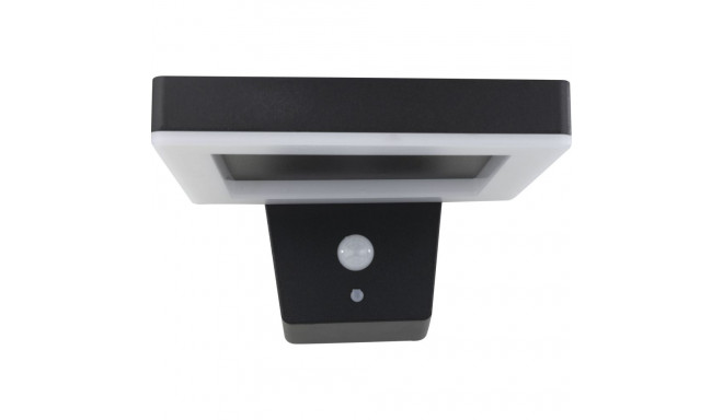 REV LED Solar wall light Square black