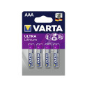 10x4 Varta Ultra Lithium Micro AAA LR 03 Patareid