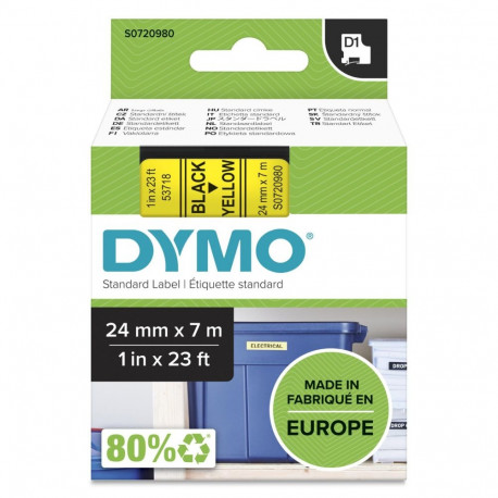 Dymo Schriftband 53718 Yellow Black (S0720980)