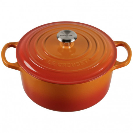 Le Creuset Signature ümmargune punane pajaroog 22cm (21177220902430)