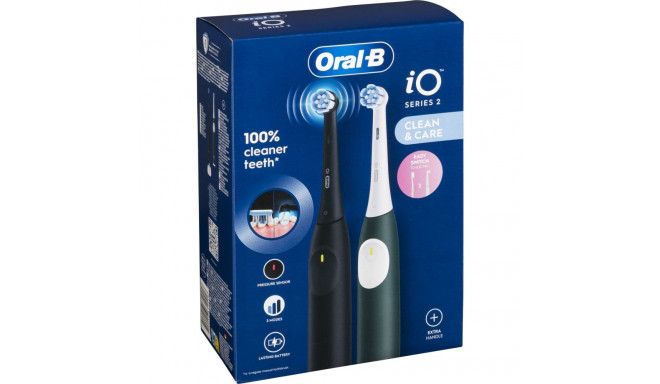 Oral-B iO2 Duo elektriline hambaharjakomplekt, must ja roheline