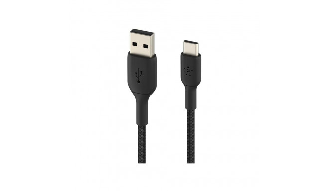 "Belkin USB-C/USB-A Kabel ummantelt, 1m, schwarz"