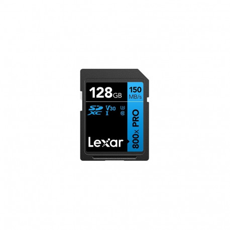 "CARD Lexar SDXC 800x Pro 128GB 150MB/s C10 V30 U3"