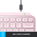 "Logitech MX Keys Mini Minimalist Wireless Illuminated Keyboard - ROSE - CENTRAL (DE)"