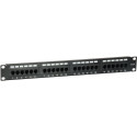 "Equip Patchpanel 24x RJ45 Cat5e 19"" UTP 1HE schwarz"