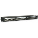 "Equip Patchpanel 24x RJ45 Cat5e 19"" FTP 1HE schwarz"