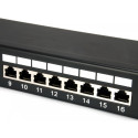 "Equip Patchpanel 24x RJ45 Cat5e 19"" FTP 1HE schwarz"