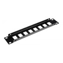 "Equip Patchpanel 10"" mit Keystone Montage 1U. schwarz"