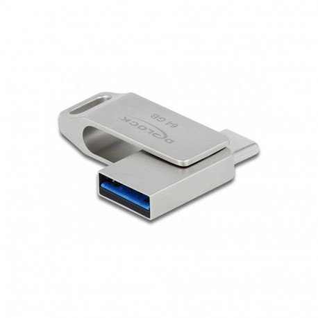 "STICK DELOCK USB 3.2 Gen 1 USB-C + Typ-A Speicherstick 64GB - Metallgehuse"