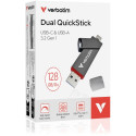 "STICK Verbatim Dual QuickStick 128GB USB-A/C 3.2 Gen1 32040"