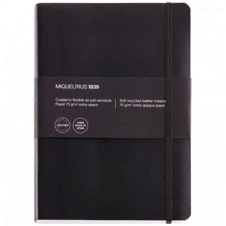 "Miquelrius LEATHER1839 Notizbuch 152X210 SQR 5mm Index.300Bl (Speditionsversand)"