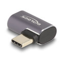 "DELOCK USB Adapter 40 Gbps USB Type-C PD 3.0 100 W Stecker zu Buchse gewinkelt links / rechts 8K 60