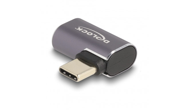 "DELOCK USB Adapter 40 Gbps USB Type-C PD 3.0 100 W Stecker zu Buchse gewinkelt links / rechts 8K 60