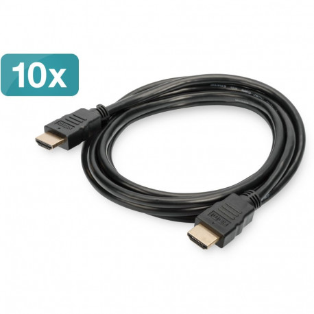 "DIGITUS HDMI Kabel Ethernet 4K UHD St./St. 10 Stück 3m"