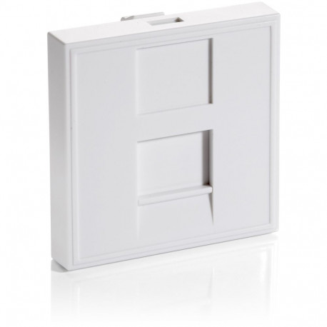 "Equip Unterputzdose Einsatz French 1 Keystone 45x45 RAL9010 Polybeutel"