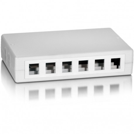 "Equip Aufputzdose 12x Keystone Jack weiß"
