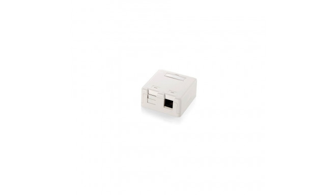 "Equip Aufputzdose 2x Keystone Jack mit Abdeckung Premium ws"